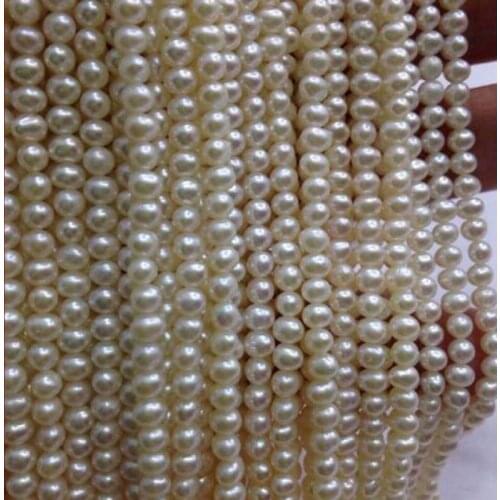 Wholesale 20 Strands 3mm -3.5mm White Real Pearl Free Shipping