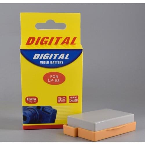 PALO 1pcs LP-E8 battery pack LP-E8 LP E8 for Canon 550D 600D 650D 700D X4 X5 X4i X7i T2i T3i T4i T5i DSLR Camera battery