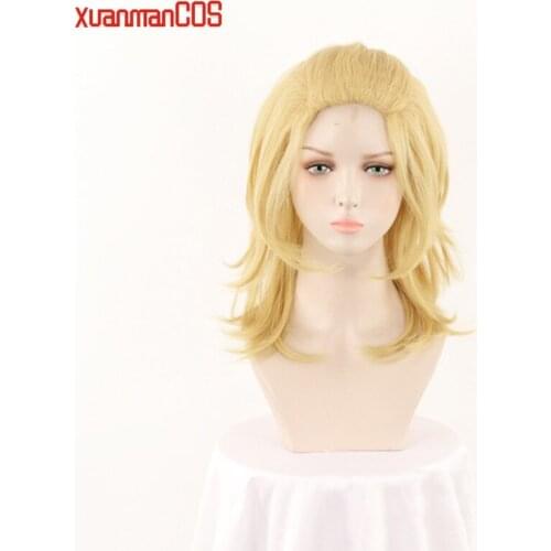 Anime Tokyo Revengers Cosplay Wig Manjiro Sano Cosplay Golden Curls Wig Heat Synthetic Fiber Hair