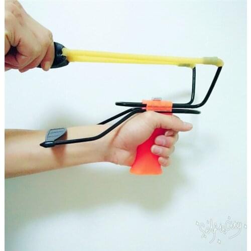 Slingshot Hunting Powerful Catapult Stainless Steel Hunter Aluminium Alloy Sling Shot Caza with Stretching Wrist Outdoor Sports