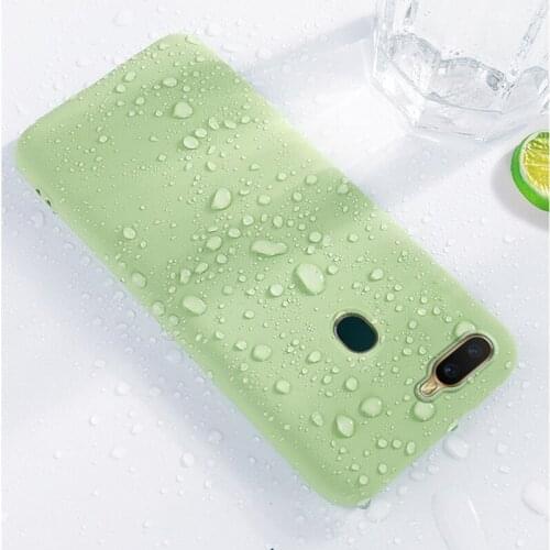 Slim Phone Case For OPPO A7 A5S AX7 AX5S A5 A3S F9 F11 Pro A7X Back Cover Smooth Liquid Soft Silicone Flocking Protective Casing