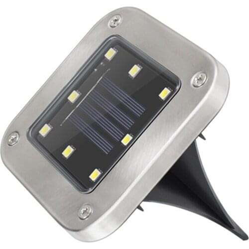 Pop Solar led Lights 8leds Square Under Ground Lamp Waterproof Pathway Garden Lawn Yard Christmas Wedding Decor Outdoor Lamps