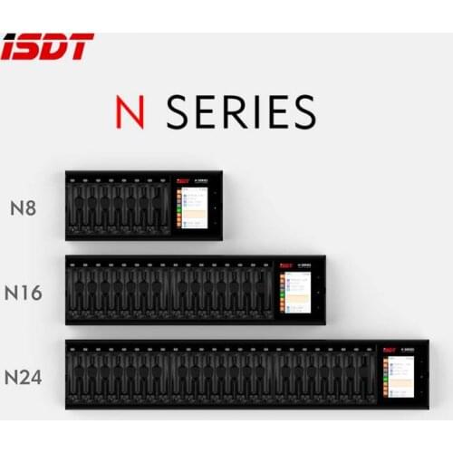 ISDT N8 N16 N24 AA AAA Battery Charger DC Smart Battery Charger For Battery of Li-lon LiHv Ni-MH Ni-Cd LiFePO4