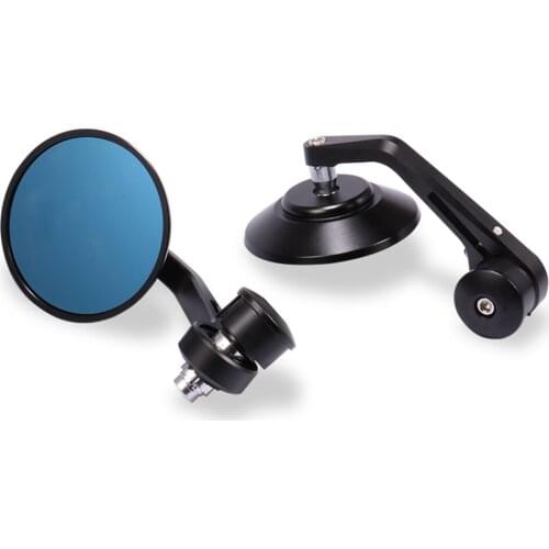 Motorcycle Handlebar Rear View Mirrors CNC Aluminum Alloy Mirror fit 13-14mm 17-19mm Bars for Cafe Racer Triumph Sports Bike