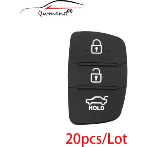 20pcs/lot Auto Rubber Replacement Parts Car Key Case For 2013-2014 HYUNDAI Santa Fe (ix45) 3Buttons Key Shell Blanket