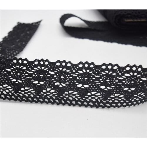 20Yards 40mm 100% Cotton Lace good quality COTTON CLUNY LACE TRIM - LOVELY DESIGN~Beige color black color wholesale