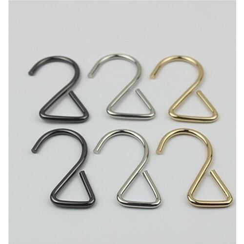 4pcs Metal S-shaped Hooks Multifunctional Hanger Hook for DIY Bag Belt Room Hanging Household Receives Hardware Accessories