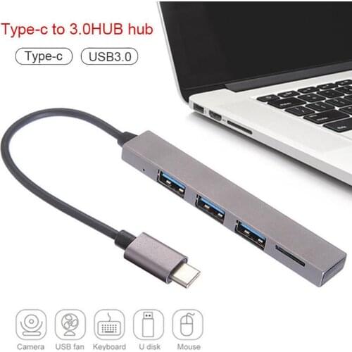 Bluelans 4 in 1 USB 3.1 Type-C to USB 3.0 TF Reader Slot Hub Adapter for MacBook Pro/Air
