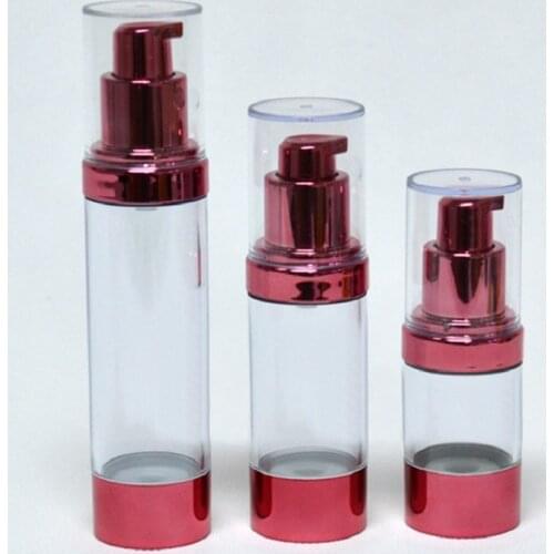 50ML wine red plastic airless pump bottle for lotion/emulsion/serum/liquid sunscreen whitening essence skin care packing