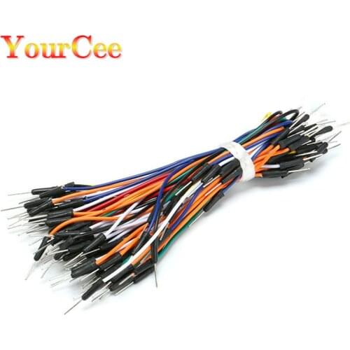 65pcs/sets Male to Male Flexible Breadboard Line Jumper Cable Wires for Arduino Bread board lines Connecting line Loaf ligation