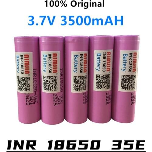 Newest 20-200 PCS 100% OriginINR 18650 35e 3.7V 3500mAh 13A Discharge Lithium Battery 3.7v Rechargable Battery Free Shipping