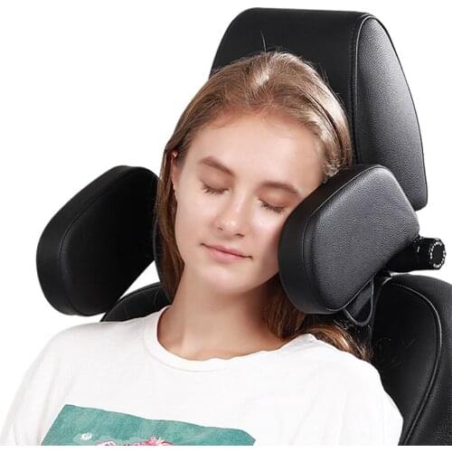Car Headrest Pillow Headrest Car Accessories Adjustable Seat Head Neck Support U Shaped Car Sleeping Pillow for Kids & Adults