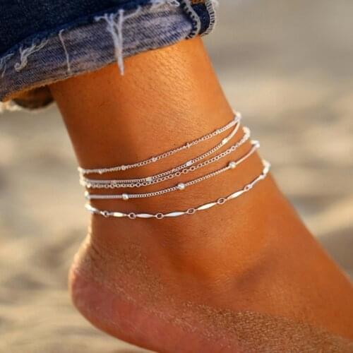 Hot Fashion Personality Ball beads five sets of five sets of gifts anklet women