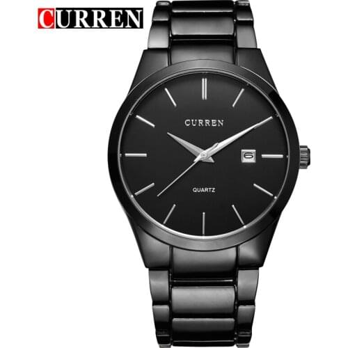 Relogio masculino CURREN Luxury Brand Full Stainless Steel Analog Display Date Mens Quartz Watch Business Watch Men Watch 8106