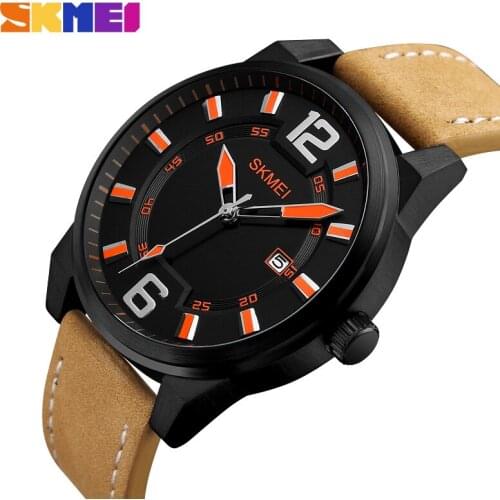 Skmei Quartz Watch Men Top Brand Luxury Leather Mens Watches Fashion Casual Sport Clock Men Wristwatches Relogio Masculino