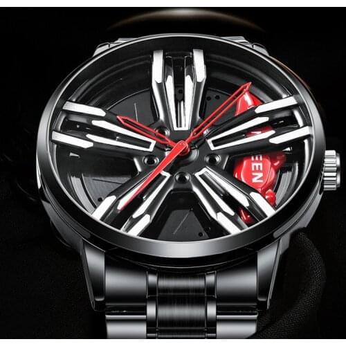 Wheel Watch 2021 For Men Rim Hub Top Brand Luxury Trend Cool Sports Car Mens Watch Stainless Steel Fashion mens Quartz Watches