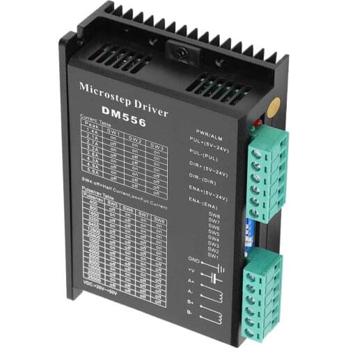 DM556 Stepper Motor Driver 20-50VDC Low Noise Anti-Interference 200kHz Pulse Input Frequency Stepper Motor Driver