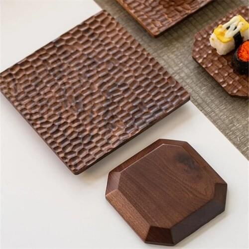 Food Candy Cake Fruit Dessert Dinner Bread Pizza Tea Coffee Wood Plates Storage Dishes Tray 3PCS/SET