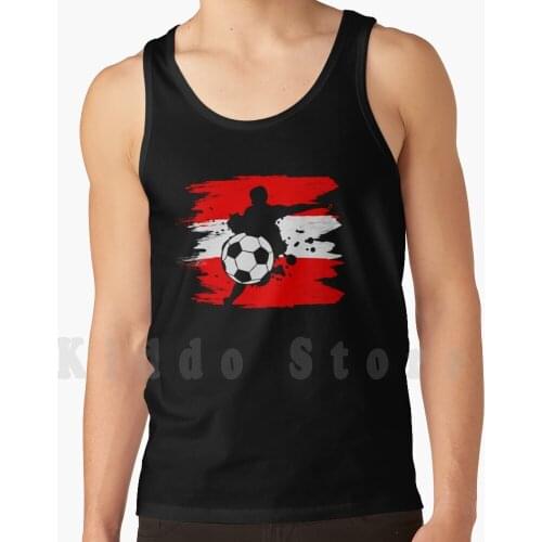 Football Austria Tank Tops Vest Sleeveless Soccer Footballer Football Team Football Game European Mr Football Fanartikel