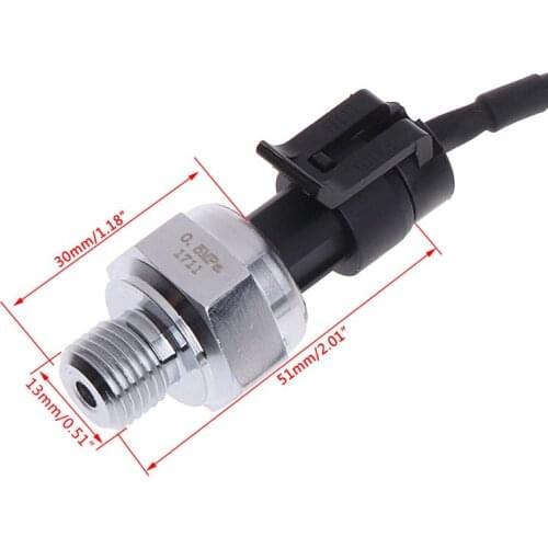 G1/4" Inch 5V 0-0.5 MPa Pressure Transducer Sensor Oil Fuel Diesel Gas Water Air 0-85 Degree Celsius ±3.0 %FSO pressure measure
