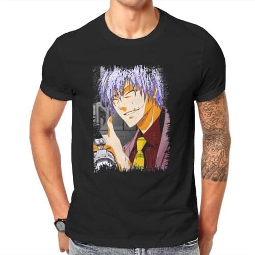 Gin Ichimaru BLEACH Manga Tshirt Top Cotton Plus Size O-Neck Mens Tops Casual Men T shirt