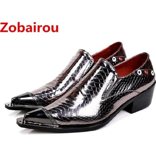 Italian mens shoes Zobairou brands mens classic elegant prom shoes slip on loafers office shoe for man summer dress