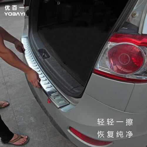 KOUVI High quality stainless steel Rear Bumper cover door sill plate for 2010 2011 2012 Hyundai Santa fe car styling