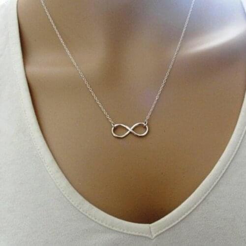 Tiny Infinity Love Everyday Necklace Symbol, Figure Eight Necklaces, Dainty Infinity Charm