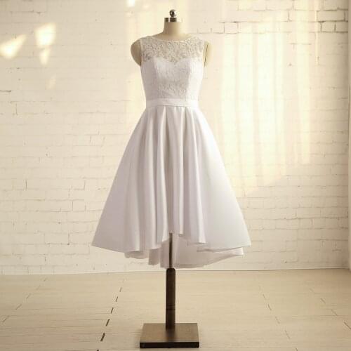 Ivory Lace Satin Sleeveless A-Line Knee-Length Mother Of The Bride Dresses Custom Made