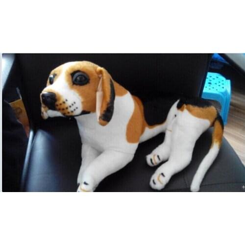 Lovely plush beagle dog toys cute lying beagle dog doll birthday gift about 45cm 0178