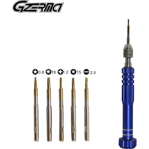 GZERMA Precision Screwdriver Set Phone Repair Tools Kit With 5pcs Bits Screwdrivers For iPhone Laptop Watch Eyeglass Repair DIY