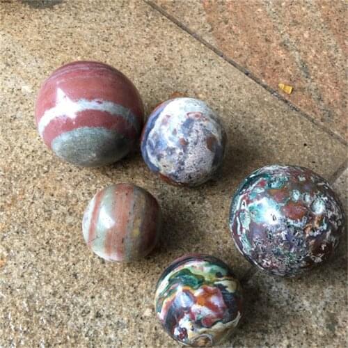 Natural healing crystal ball wholesale polished ocean jasper crystal sphere for decoration
