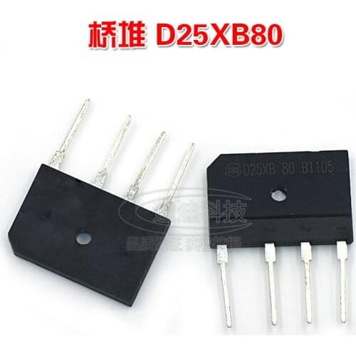 New D25XB80 rectifier bridge electromagnetic cooker bridge pile 25XB80 bridge block inline four feet