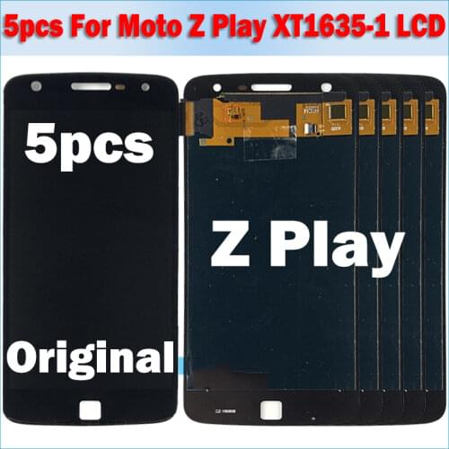 Wholesale 5pcs/lot lcd For Motorola Moto Z Play XT1635-02 XT1635-1 LCD Display Touch Screen Digitizer Assembly Replacement