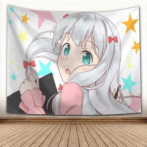 Eromanga Sensei Tapestry Colorful Psychedelic Decorative Carpet Wall Fabric For Living Room Bedroom Tapestries Accessories 0331