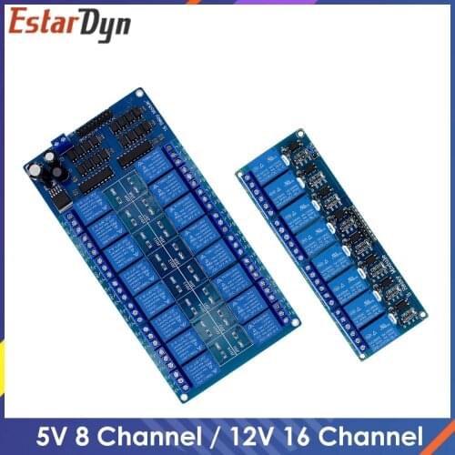 5V 8 Channel 12V 16 Channel Relay Module for arduino ARM PIC AVR DSP Electronic Relay Plate Belt optocoupler isolation