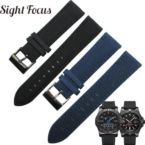 22mm(Buckle 20mm) Watch bands for Breitling Bracelet Chronomat Colt Strap Avenger Blackbird Superocean Logon Montre Horloge Uhr