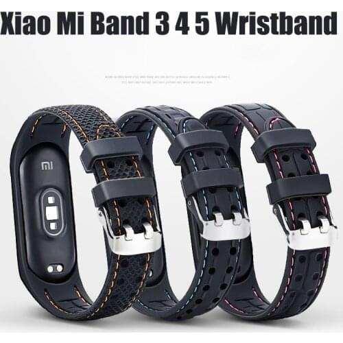 Strap For Xiaomi Mi band 4 5 6 miband 3 replacement Sport Silicone Smart watch band wrist belt beacelet Mi band 3 4 5 strap