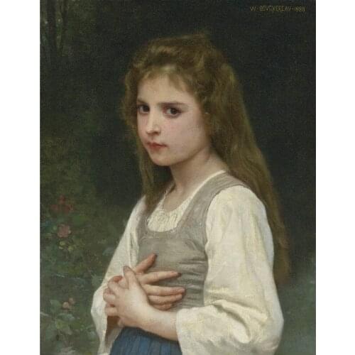 Hand painted Oil painting reproduction artwork Jeanne by William Bouguereau