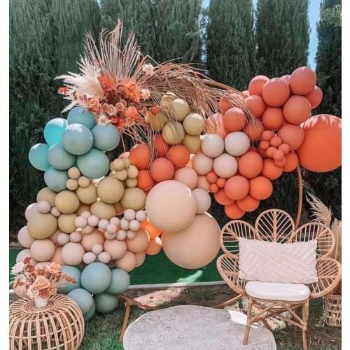 18” Retro Color Balloons 10pcs/lot Olive green Cocoa Color Latex Party Balloons for Bridal Shower Engagement Wedding Birthday