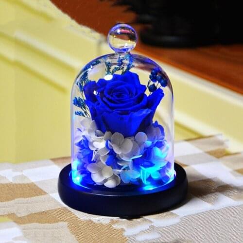 10*15cm Ball Top Glass Dome Vase Home Decoration Luminous Black Base Transparent Cover Wedding Favor Gift