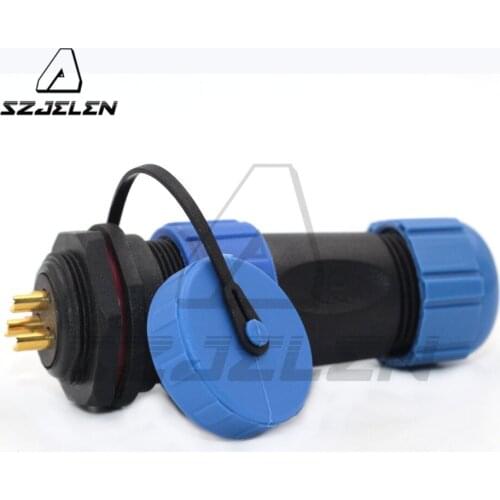 Waterproof SP21 type 3Pin IP68 cable connector Plug socket