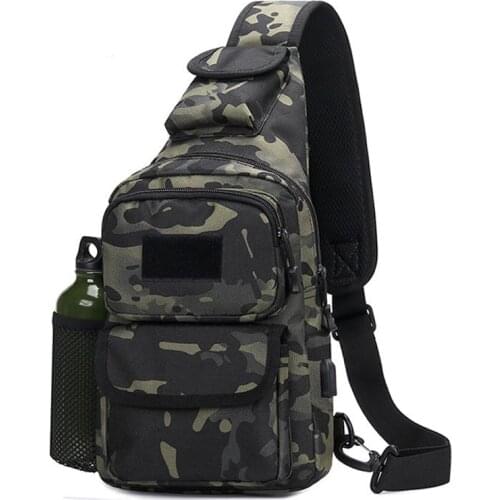 Military Tactical Shoulder Bag Army Camouflage Sling Backpack Men Women Outdoor Bags Camping Trekking Hunting Fishing Chest Pack