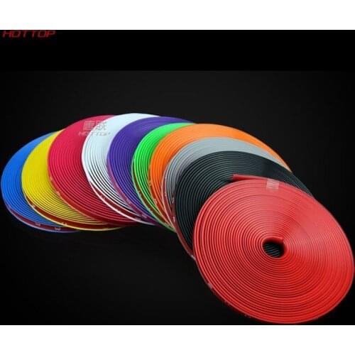 Car Wheel Protector Strip Hub Sticker Decorative Styling Strip For Volkswagen Polo Golf 6 7 Passat B5 B6 B7 Bora Mk5 Mk6 Tiguan