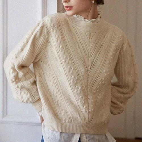 Knit Hollow Out Sweater Women Autumn 2020 Elegant O Neck Long Sleeve Winter Pullover Office Lady Sweaters For Women Fashion