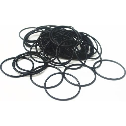 100Pcs Black "O" Type Sealing Rubber Ring Gaskets 41/42/43/44/45/46/47/48/49/50 *2 MM