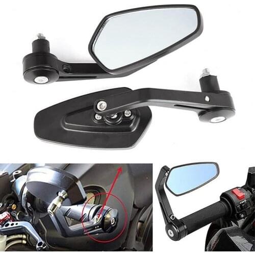 55% Dropshipping!!1Pair Universal Rear View Mirrors Reversing Auxiliary Anti-vertigo Handlebar Side Mirrors for Motorcycles