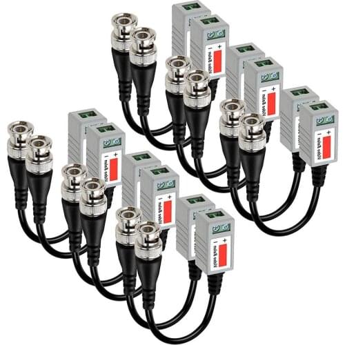 6 Pairs CCTV BNC Video Balun Transceiver Cable