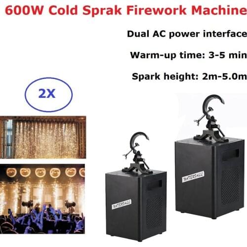 2Pcs/Lot 600W Cold Spark Firework Machine DMX Control Fountain Fireworks Wedding Machine Hanging Spark Machine Party Night Club