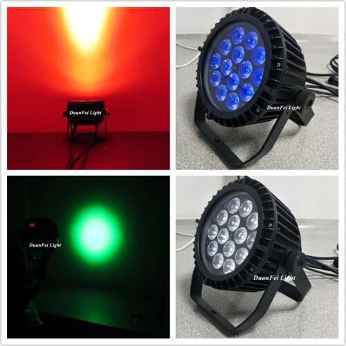 8lot waterproof lights 12x18w rgbwauv 6in1 led outdoor dmx outdoor flat slim led par light